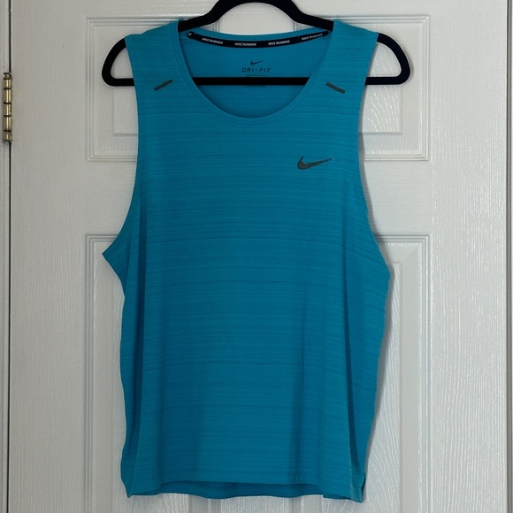 Nike Tops - Nike Blue Dri-Fit Tank Size Large Runner Athletic Sports Workout